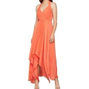 BCBGMAXAZRIA Women's Halter V-Neck Maxi Dress - M